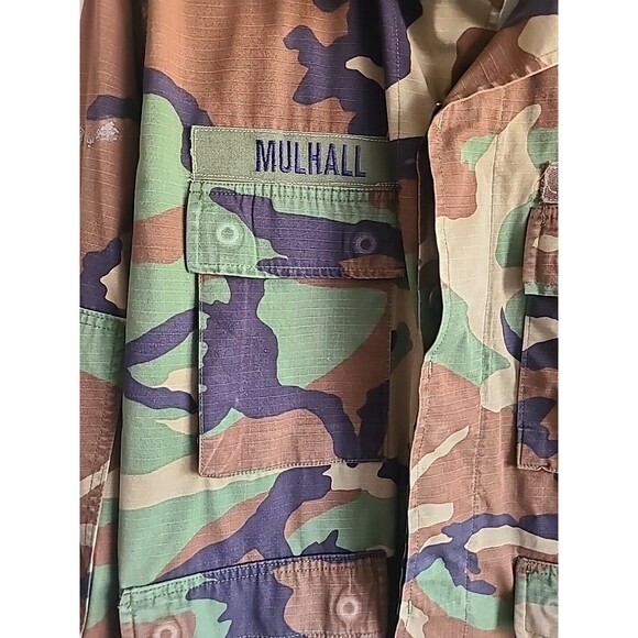 Authentic Air Force Woodland Fatigue Shirt Military Thrifted Streetwear ROTC - Picture 2 of 9